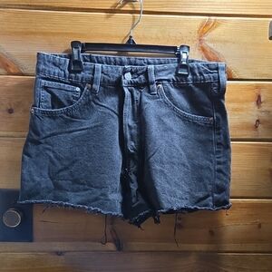 Vintage High Waist Black Denim Shorts